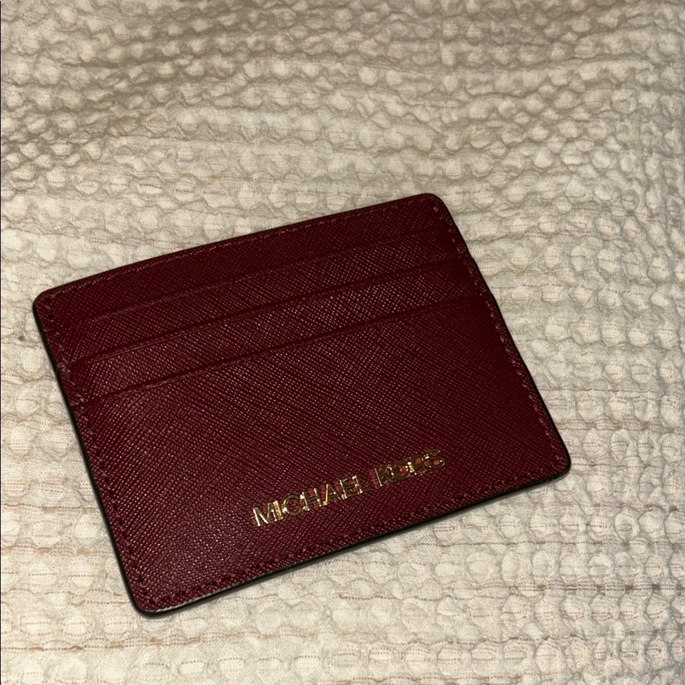 Michael Kors Burgundy Card Holder